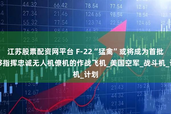 江苏股票配资网平台 F-22“猛禽”或将成为首批能够指挥忠诚无人机僚机的作战飞机_美国空军_战斗机_计划